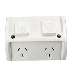 10A Weatherproof Double Powerpoint Outdoor Power Outlet Switch Socket AU 2 10A Weatherproof Double Powerpoint Outdoor Power Outlet Switch Socket AU - Image 2