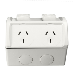 10A Weatherproof Double Powerpoint Outdoor Power Outlet Switch Socket AU 4