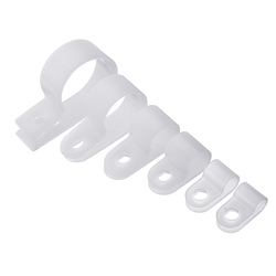 200pcs Black White Plastic R Type Cable Clip Clamp for Multi Diameter Wire Hose Tube 5 200pcs Black White Plastic R Type Cable Clip Clamp for Multi Diameter Wire Hose Tube - Image 5