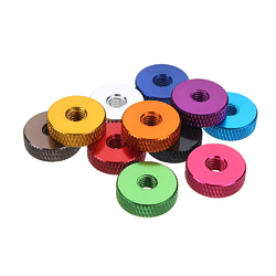 Suleve M5AN1 10Pcs M5 Manual Knurled Thumb Screw Nut Spacer Flat Washer Aluminum Alloy Multicolor 2 Suleve M5AN1 10Pcs M5 Manual Knurled Thumb Screw Nut Spacer Flat Washer Aluminum Alloy Multicolor - Image 2