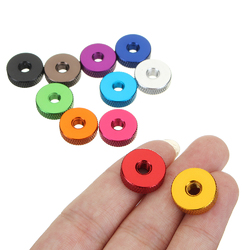 Suleve M5AN1 10Pcs M5 Manual Knurled Thumb Screw Nut Spacer Flat Washer Aluminum Alloy Multicolor 3 Suleve M5AN1 10Pcs M5 Manual Knurled Thumb Screw Nut Spacer Flat Washer Aluminum Alloy Multicolor - Image 3