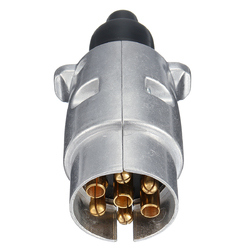 7 Pin Metal Round Plug Adapter Converter Trailer Socket 2