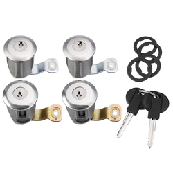 4 Barrel Door Lock Cylinders with Two Keys for Peugeot Partner Citr0en Xsara 1