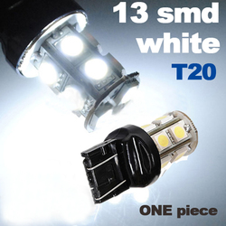 T20 7443 Car White 13 SMD LED Tail Brake Turn Side Light Lamp Bulb 2