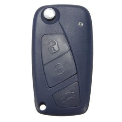 Car Key Shell Case FOB 3 button for Fiat Panda Punto Bravo Navy Blue 2