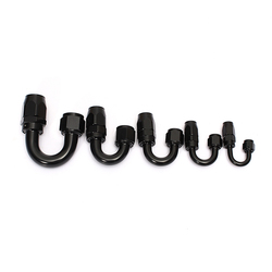 AN 180 Degree Car Swivel Hose End For Braided Nylon Black Aluminum 2 AN 180 Degree Car Swivel Hose End For Braided Nylon Black Aluminum - Image 2