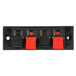 4-Way AMP Stereo Speaker Terminal Strip Push Release Connector Block 2