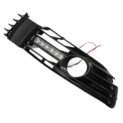 Auto Front Bumper Fog Light Grille With LED DRL For 01-05 VW Passat 5 Auto Front Bumper Fog Light Grille With LED DRL For 01-05 VW Passat - Image 5