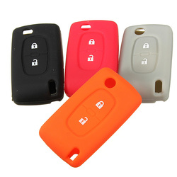 2Button Silicone Key Case Holder Fob Protect Cover For Peugeot 206 1 2Button Silicone Key Case Holder Fob Protect Cover For Peugeot 206