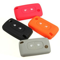 2Button Silicone Key Case Holder Fob Protect Cover For Peugeot 206 2 2Button Silicone Key Case Holder Fob Protect Cover For Peugeot 206 - Image 2