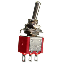 Red 3 Pin ON-ON SPDT Mini Toggle Switch AC 6A/125V 3A/250V
