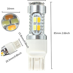 High Power 12V LED Amber White Driving Turn Signal Light Bulb 3