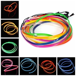 1M EL Cold Wire Neon Light Dress Party Dance Festival Decoration With Ballast Controller For Motor Auto 1