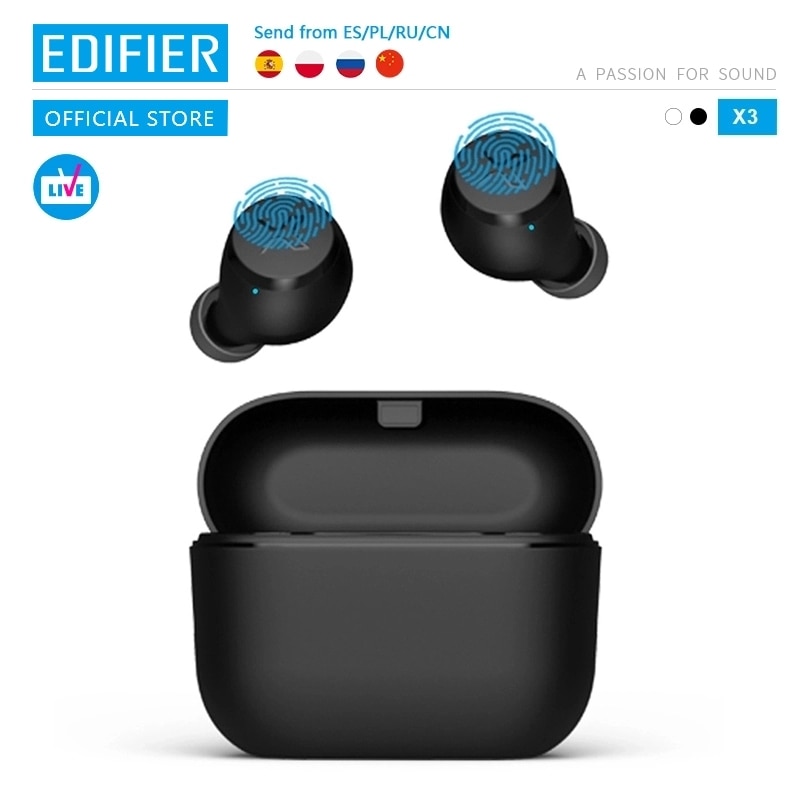 EDIFIER X3 TWS Wireless Bluetooth Earphone bluetooth 5.0 voice assistant touch control voice assistant up to 24hrs playback 2