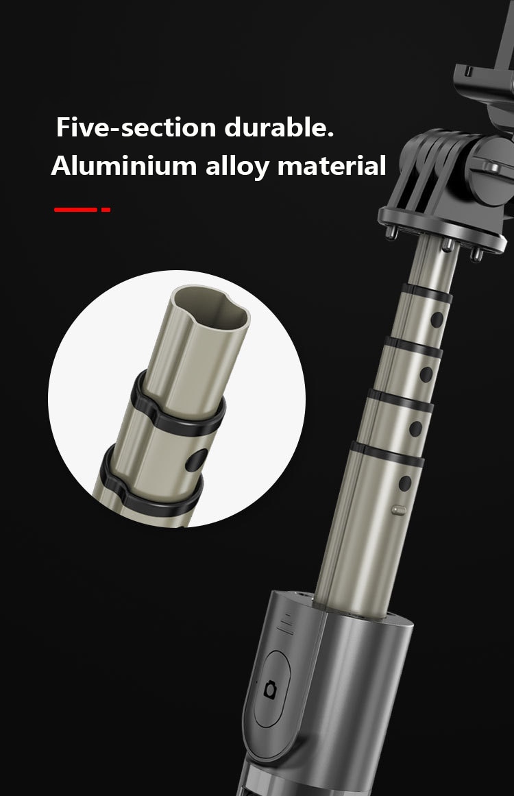 L07 Wireless Bluetooth Selfie Stick Foldable Handheld Remote Shutter Tripod With 5" LED Ring Photography Light For Android IOS 6 L07 Wireless Bluetooth Selfie Stick Foldable Handheld Remote Shutter Tripod With 5" LED Ring Photography Light For Android IOS - Image 6