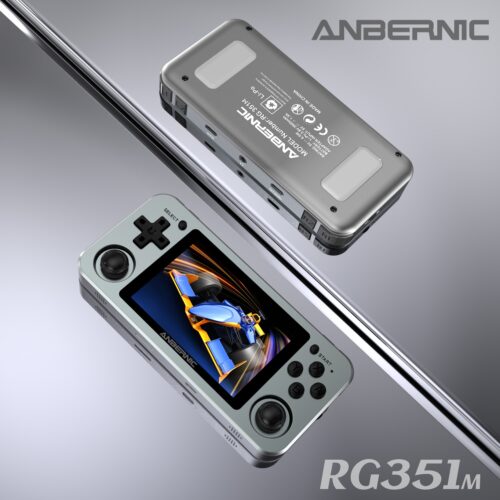 New RG351M ANBERNIC Retro Games Aluminum Alloy 64G 2400 GAMES handheld game console PS1 RK3326 Open Source 3.5 INCH RG351Emulato 1