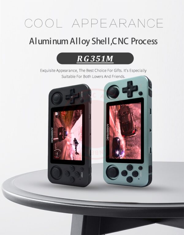 New RG351M ANBERNIC Retro Games Aluminum Alloy 64G 2400 GAMES handheld game console PS1 RK3326 Open Source 3.5 INCH RG351Emulato 3