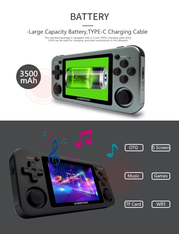 New RG351M ANBERNIC Retro Games Aluminum Alloy 64G 2400 GAMES handheld game console PS1 RK3326 Open Source 3.5 INCH RG351Emulato 5