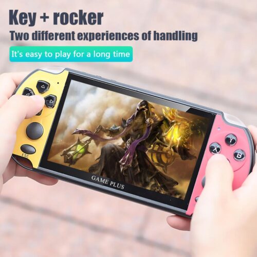 X7 Plus 5.1inch Game Console 8GB 8/16/32/64/128 Bits Double Rocker Handheld Game Player Retro Video Console Built in 200 Games 3