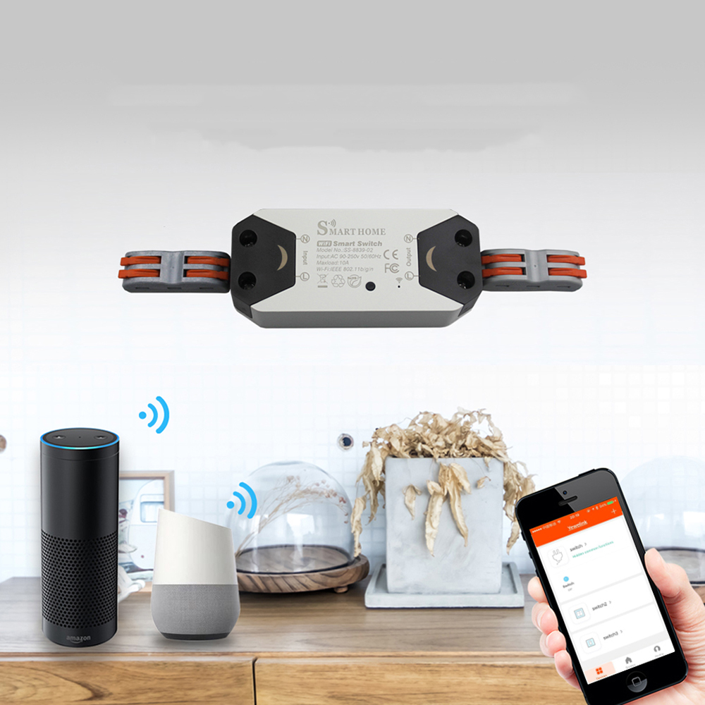 Bakeey 10A DIY WiFi Smart Light Switch Universal Module Breaker Timer Wireless Remote Control Works with Alexa Google Home Smart Home Automation 4 Bakeey 10A DIY WiFi Smart Light Switch Universal Module Breaker Timer Wireless Remote Control Works with Alexa Google Home Smart Home Automation - Image 4