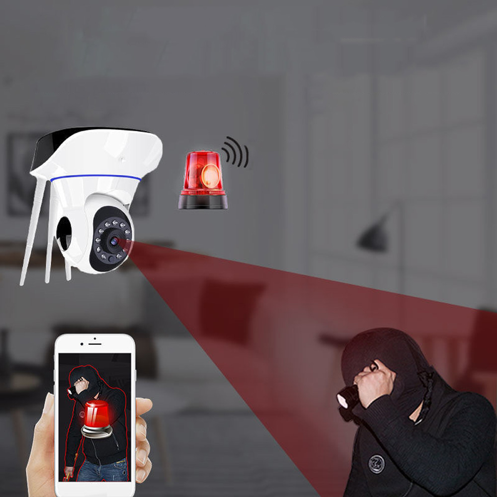 Bakeey 11 LED 1080P Smart Dome Speed Camera Two-way Audio TF Card Wireless Full Color HD Night Vision WiFi Home Security IP Camera 2 Bakeey 11 LED 1080P Smart Dome Speed Camera Two-way Audio TF Card Wireless Full Color HD Night Vision WiFi Home Security IP Camera - Image 2