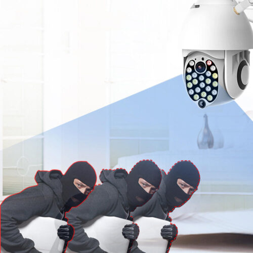 Bakeey 21 LED 1080P 5MP Dome Speed Camera Two-way Audio Full Color Night Vision IP66 Waterproof WiFi Home Security Monitor CCTV 3