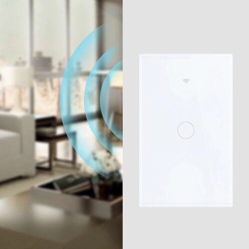 Bakeey 10A RF433+WIFI Smart Home Wall Touch Switch 1/2/3 Gang US Type Neutral Line Tempered Glass APP Remote Controller Work with Amazon Alexa 8