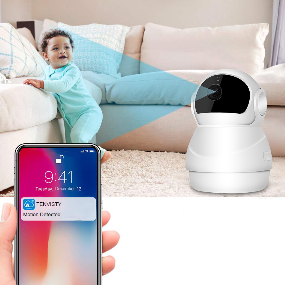 Bakeey 1080P 360 Degree Smart WIFI IP Camera Support Two-way Audio PIR Motion Sensor 4 x Zoom TF Card Storage Baby Monitor 3 Bakeey 1080P 360 Degree Smart WIFI IP Camera Support Two-way Audio PIR Motion Sensor 4 x Zoom TF Card Storage Baby Monitor - Image 3