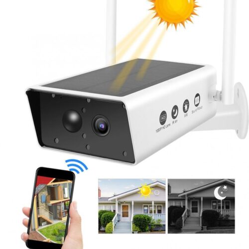 Bakeey 1080P 3MP Solar Charging Battery Wireless WIFI IP Camera PIR Infrared Two-Audio SD Card Storage IP67 Outdoor CCTV Monitor 3