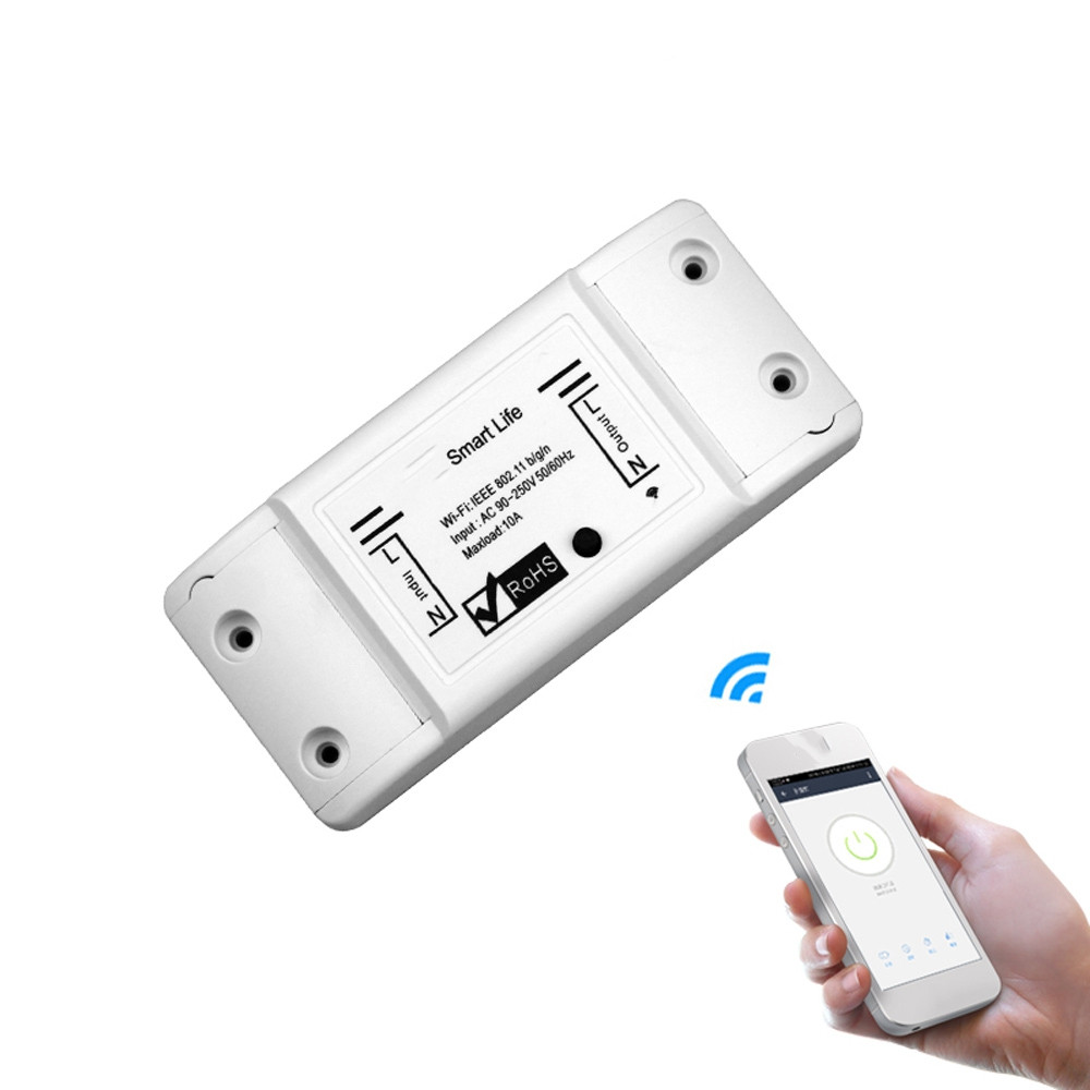Bakeey 10A Smart Light Switch DIY WiFi Module APP Remote Control Universal Breaker Timer Works with Smart Life APP Alexa Google Home 1