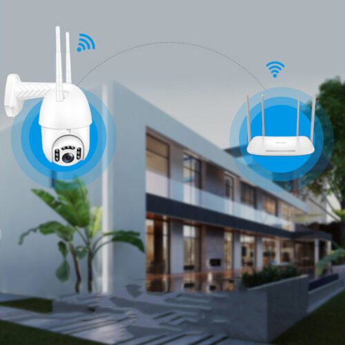 Bakeey 1080P 9 LED 2MP IP66 Speed Dome Smart Outdoor Camera Night Version Movement Detection Two-way Audio TF Card Storage CCTV Monitor 3