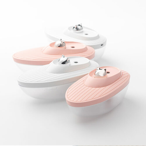 Bakeey Durable RGB LED Nightlight Timing Cat Boat Portable Humidifier Mini USB Home Office Air Purifier Mist-Maker 3