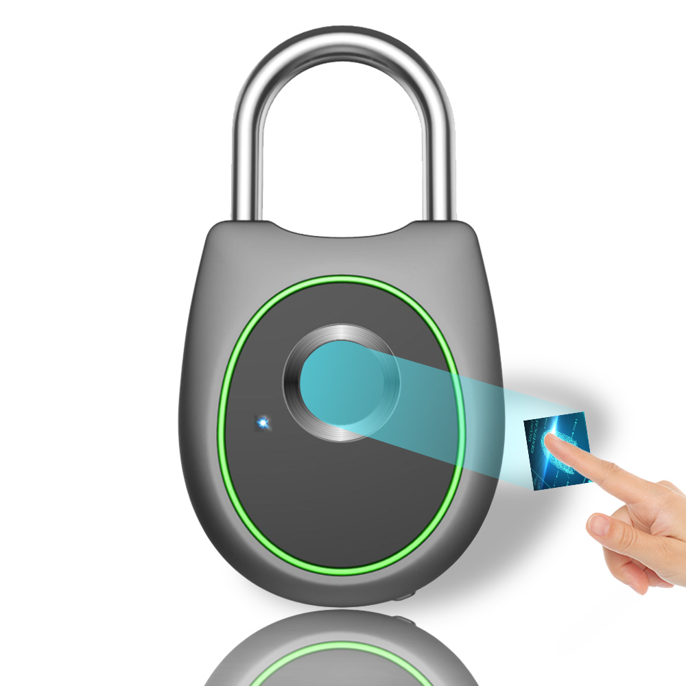 Bakeey Smart Fingerprint Door Lock Padlock USB Charging Waterproof Keyless Anti Theft Travel Luggage Drawer Safety Lock 1