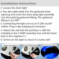 9W IP68 Waterproof Rate 6 LED Car Boat Drain Plug Light Bulb 6 9W IP68 Waterproof Rate 6 LED Car Boat Drain Plug Light Bulb - Image 6