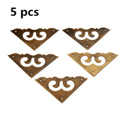 4pcs Brass Antique Jewelry Box Corner Angle Of Protection For Cupboard Cabinet Dresser 1