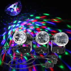 Mini 3W RGB Sound Activated Stage Light Rotating Projector for Xmas Wedding Party 2