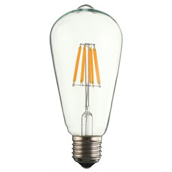 E27 ST64 8W Warm White Non-Dimmable COB LED Filament Retro Edison Bulbs 220V 4 E27 ST64 8W Warm White Non-Dimmable COB LED Filament Retro Edison Bulbs 220V - Image 4