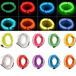 5M 10 colors 3V Flexible Neon EL Wire Light Dance Party Decor Light 1