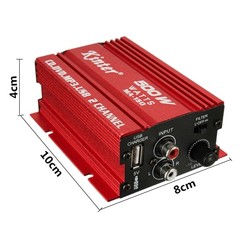 Kinter MA150 12V Mini 2CH HiFi Stereo Car Power Amplifier MP3 Audio Speaker with USB 6 Kinter MA150 12V Mini 2CH HiFi Stereo Car Power Amplifier MP3 Audio Speaker with USB - Image 6