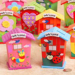 1pc Wooden Money Saving Little House Flower Love Heart Animal Box Gift Novelties Toys 2 1pc Wooden Money Saving Little House Flower Love Heart Animal Box Gift Novelties Toys - Image 2