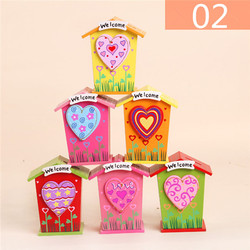 1pc Wooden Money Saving Little House Flower Love Heart Animal Box Gift Novelties Toys 4 1pc Wooden Money Saving Little House Flower Love Heart Animal Box Gift Novelties Toys - Image 4