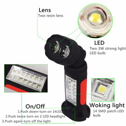 Magnetic 16 LED Inspection Hanging Camping Hand Flashlight 6 Magnetic 16 LED Inspection Hanging Camping Hand Flashlight - Image 6