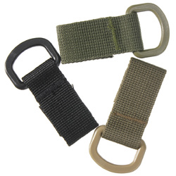 Military Tactical Carabiner Nylon Strap Buckle Hook Belt Hanging Keychain D-shaped Ring Molle System 4