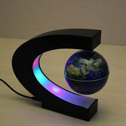 C Shape Magnetic Levitation Floating Globe World Map With LED Lights 1