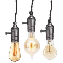 Kingso E27 E26 Edison Socket Vintage Style Pendant Light Cord Dimmer With Lamp Switch AC 110-220V 2 Kingso E27 E26 Edison Socket Vintage Style Pendant Light Cord Dimmer With Lamp Switch AC 110-220V - Image 2