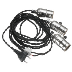 Kingso E27 E26 Edison Socket Vintage Style Pendant Light Cord Dimmer With Lamp Switch AC 110-220V 4 Kingso E27 E26 Edison Socket Vintage Style Pendant Light Cord Dimmer With Lamp Switch AC 110-220V - Image 4