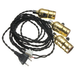 Kingso E27 E26 Edison Socket Vintage Style Pendant Light Cord Dimmer With Lamp Switch AC 110-220V 5 Kingso E27 E26 Edison Socket Vintage Style Pendant Light Cord Dimmer With Lamp Switch AC 110-220V - Image 5