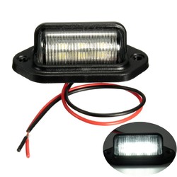 12V 6 LED Rear Number Plate License Light Van Trailer Truck Lorry Bus