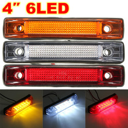 6 LED Clearance Side Marker Light Indicator Lamp Truck Trailer Lorry Van 12V 24V 2