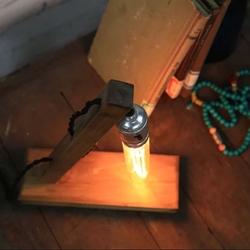 Loft Retro Wood UK Plug E27 Edison Table Lamp Cafe Home Bar Decoration 2 Loft Retro Wood UK Plug E27 Edison Table Lamp Cafe Home Bar Decoration - Image 2